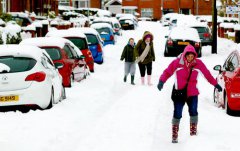 歐洲三月降罕見大雪 多國交通系統成重災區(圖