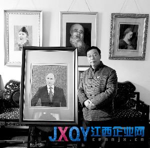 習近平贈普京沈繡《普京總統肖像》(圖)