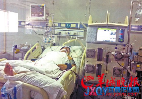 　　14日，人感染H7N9禽流感的患者在開封市河南大學淮河醫院ICU病房接受治療